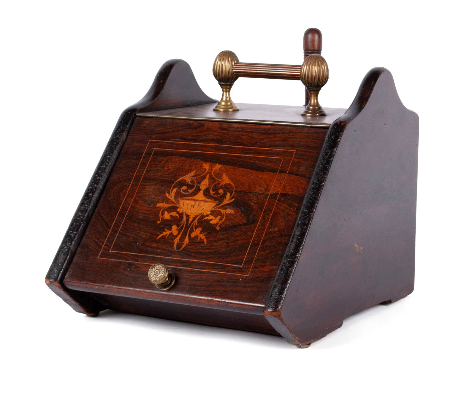 VICTORIAN ROSEWOOD COAL SCUTTLE (1 of 6)