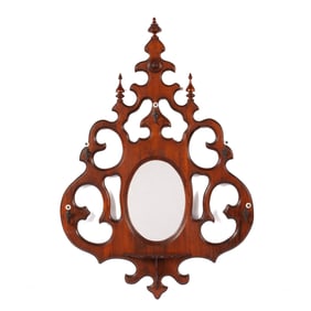 WALNUT HALL TREE WITH MIRROR