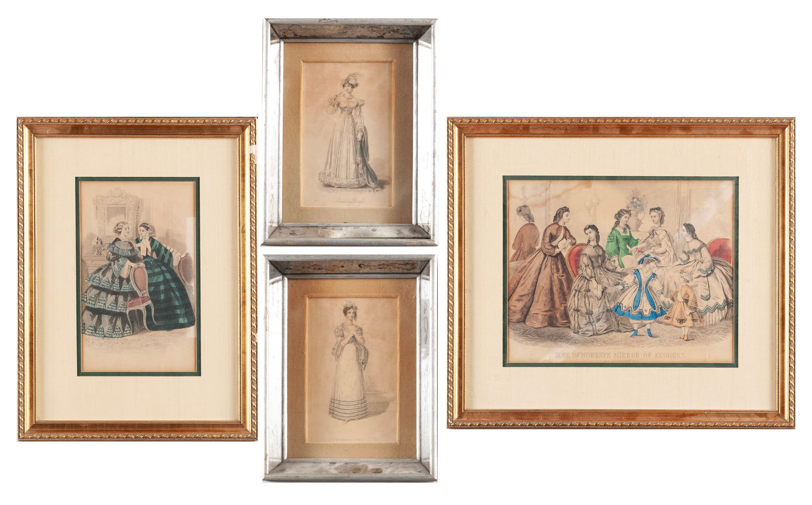 FOUR ENGRAVINGS FEATURING FASHIONABLE LADIES (1 of 8)