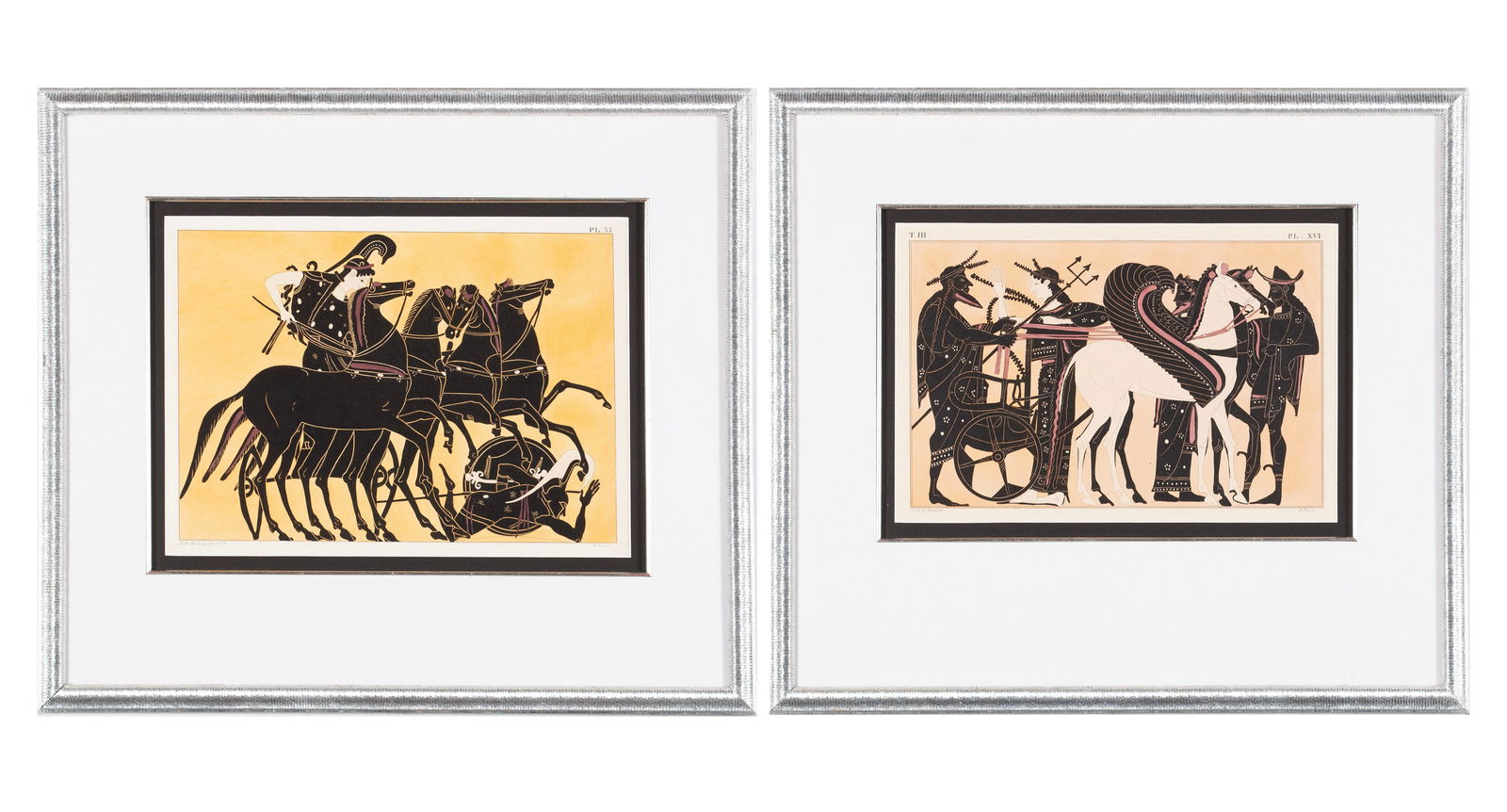 TWO COLOR LITHOGRAPHS OF GREEK SCENES (1 of 11)