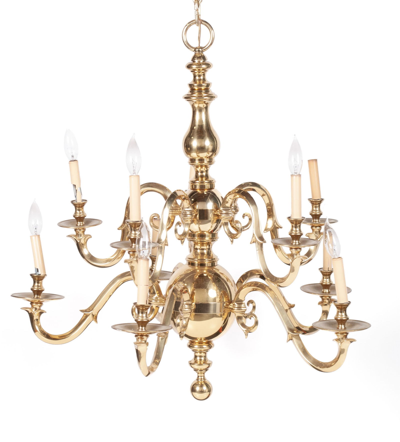 DUTCH STYLE BRASS CHANDELIER (1 of 3)