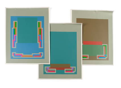 ROBYN DENNY (BRITISH, 1930-2014): Robyn DennyBritish, 1930-2014Night Suite, A, D, and EColor lithographsThree (3) works from the Night Suite, each signed and dated '72 lower right, and numbered 23/70 (A&D) and 31/70 (E