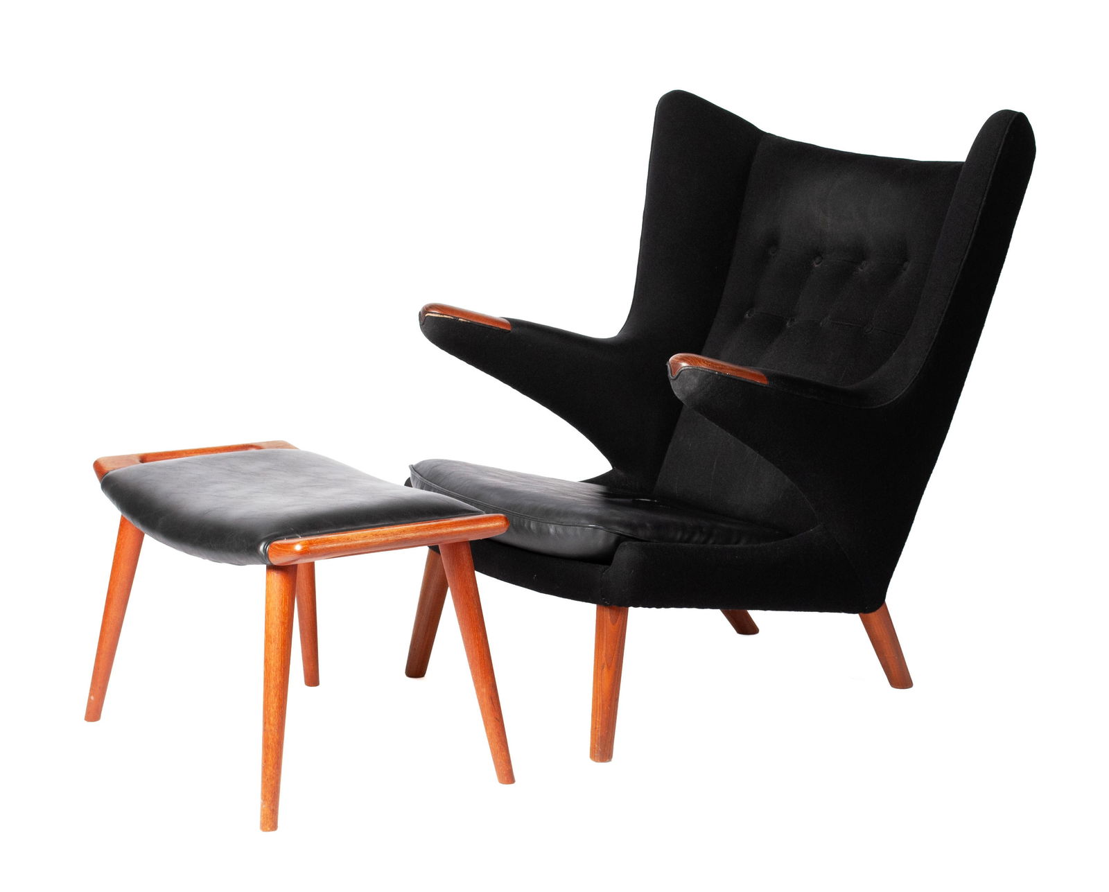 HANS WEGNER FOR AP STOLEN  PAPA BEAR  LOUNGE CHAIR & OTTOMAN (1 of 16)