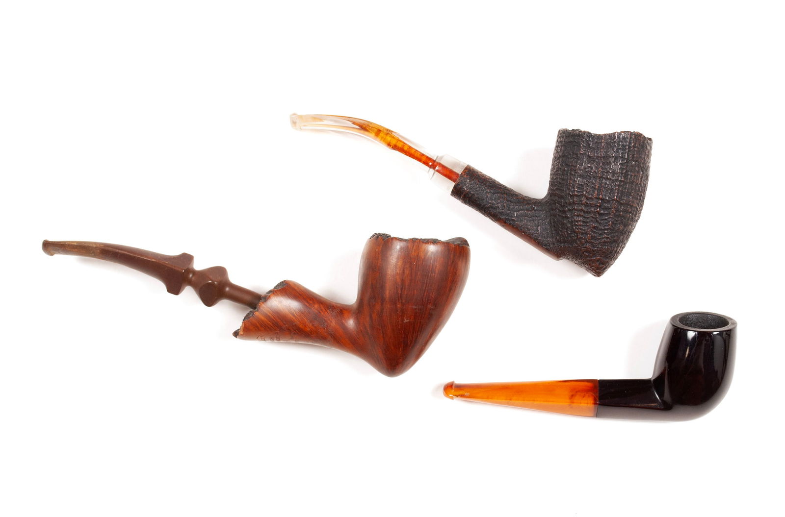 THREE SMOKING PIPES (1 of 8)