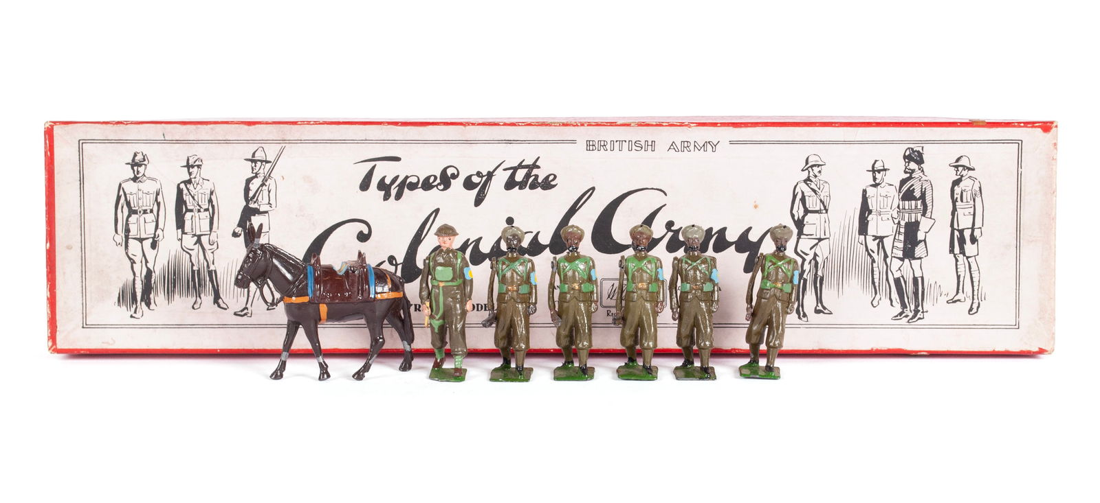 BRITAINS NO. 1893 INDIAN ARMY SERVICE CORPS WITH BOX (1 of 4)