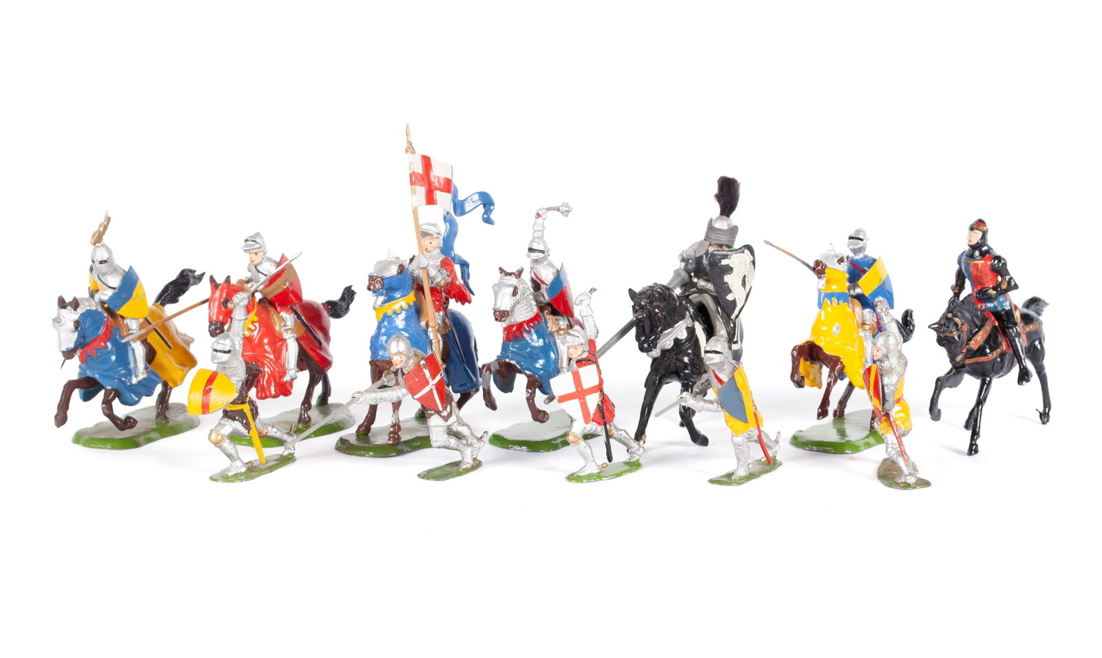 BRITAIN'S KNIGHTS OF AGINCOURT COLLECTION: BRITAIN'S KNIGHTS OF AGINCOURT COLLECTION Twelve (12) total including: #1660 (in original box), #1661 (in original box), #1662, #9492, additional knight on horse, five (5) knights in fighting poses, a