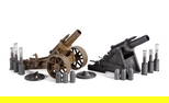 TWO BRITAINS HOWITZERS WITH SHELLS