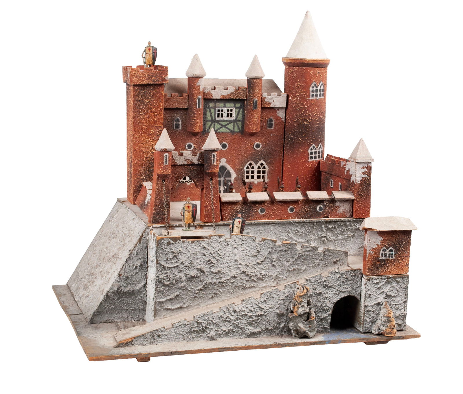 LARGE TOY SOLDIER MODEL OF A FORT (1 of 9)