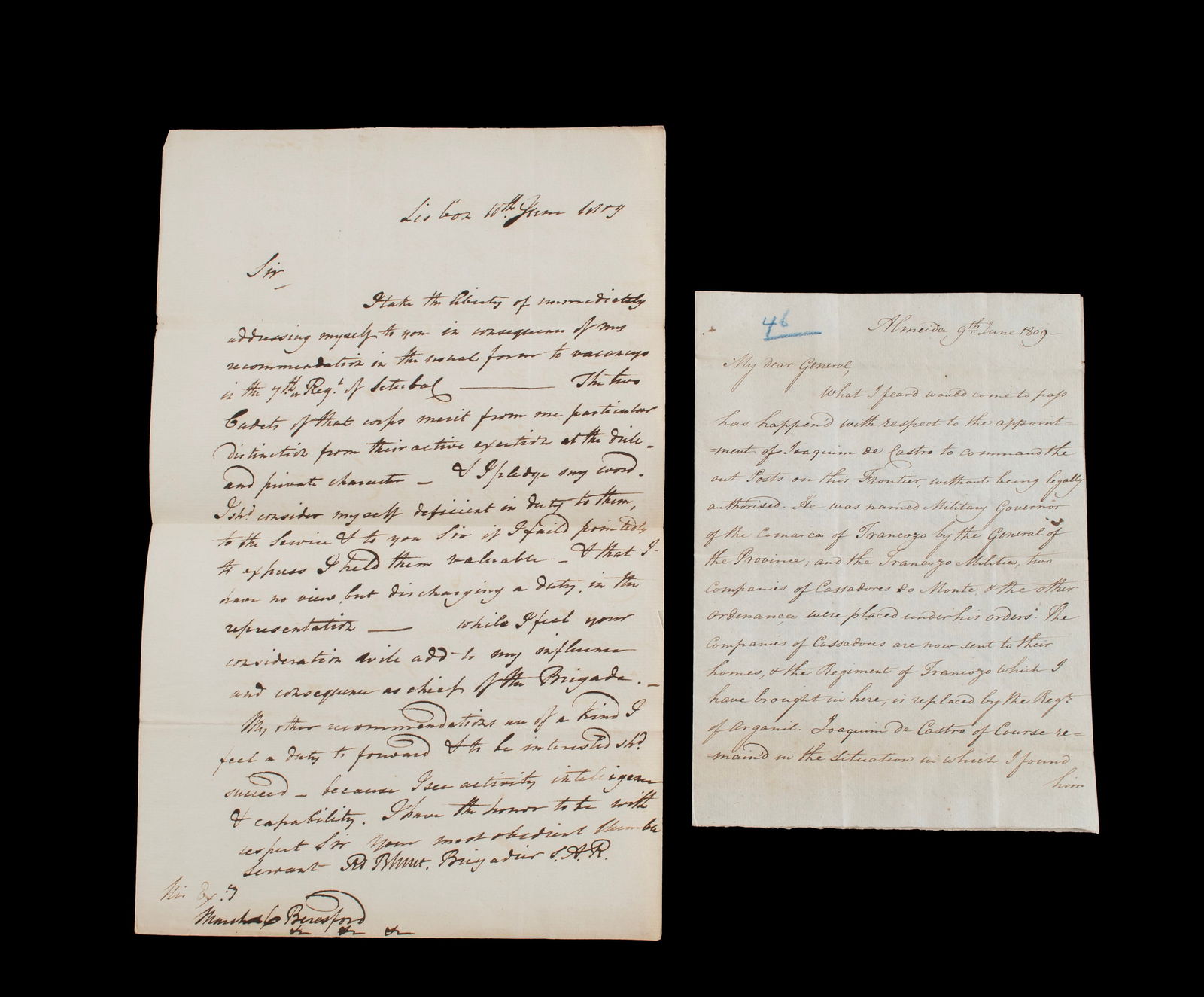 TWO NAPOLEONIC WAR GENERAL SIGNED LETTERS (1 of 20)