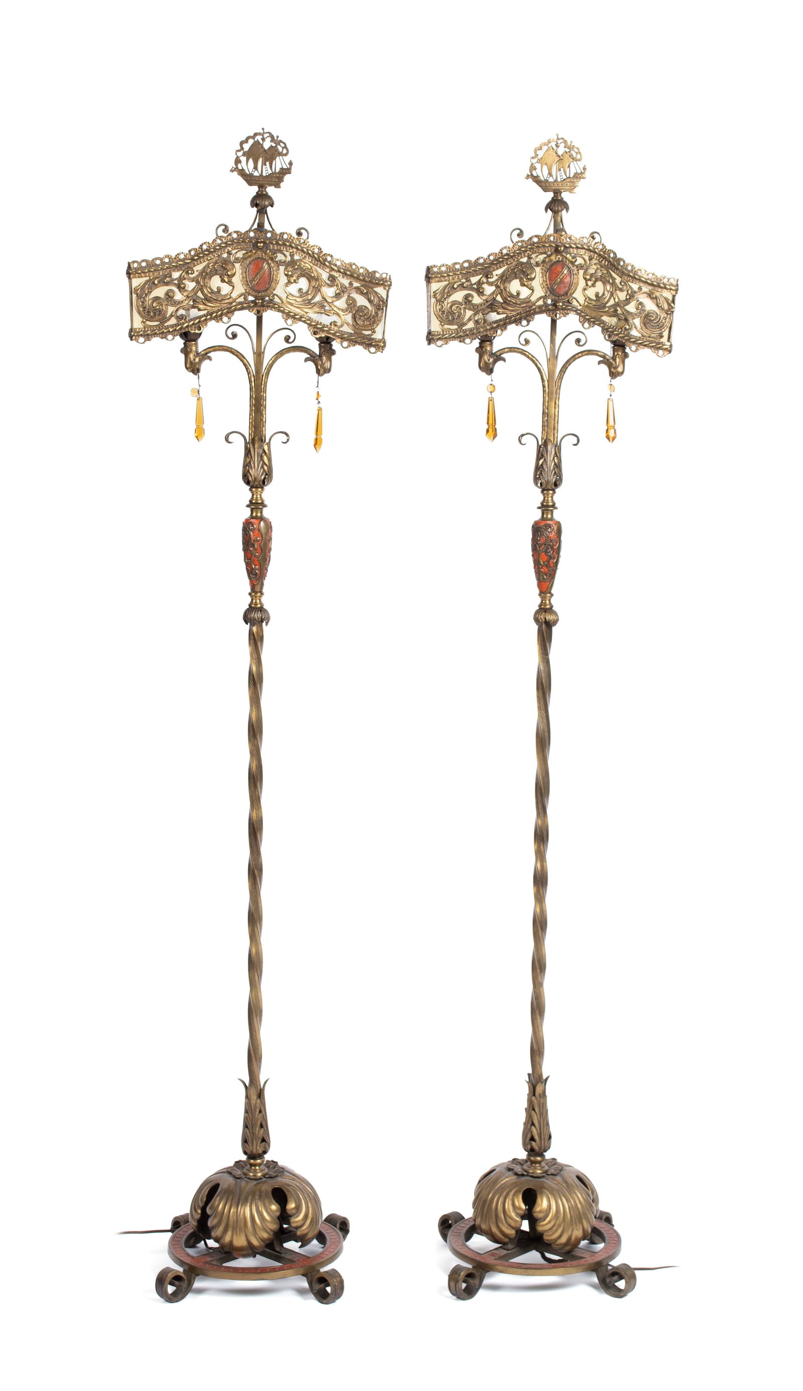 PAIR OF OSCAR BACH DESIGNED FLOOR LAMPS (1 of 7)