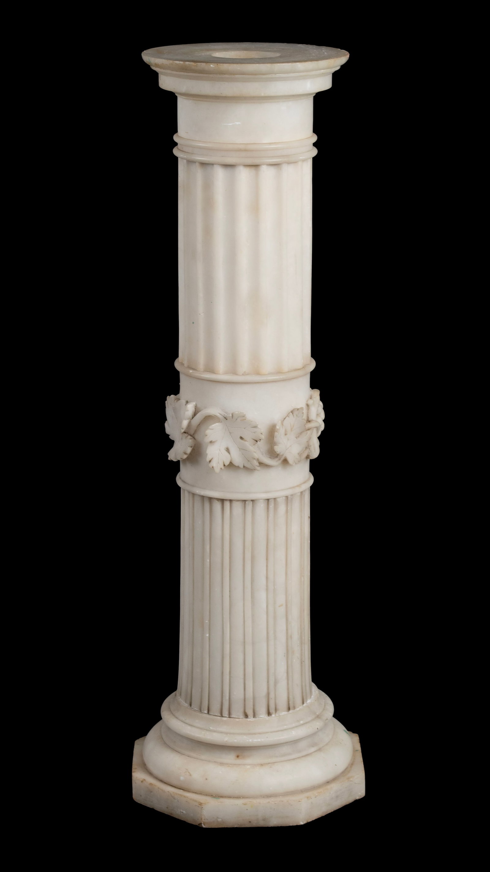 WHITE ALABASTER PEDESTAL (1 of 6)