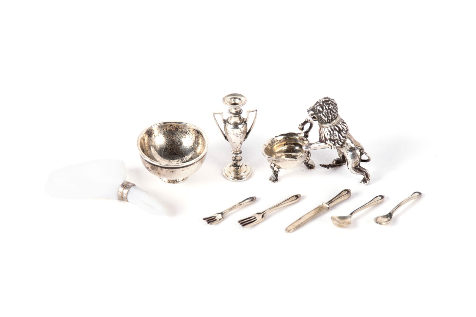 COLLECTION OF PETER ACQUISTO MINIATURE SILVER ACCESSORIES (1 of 14)