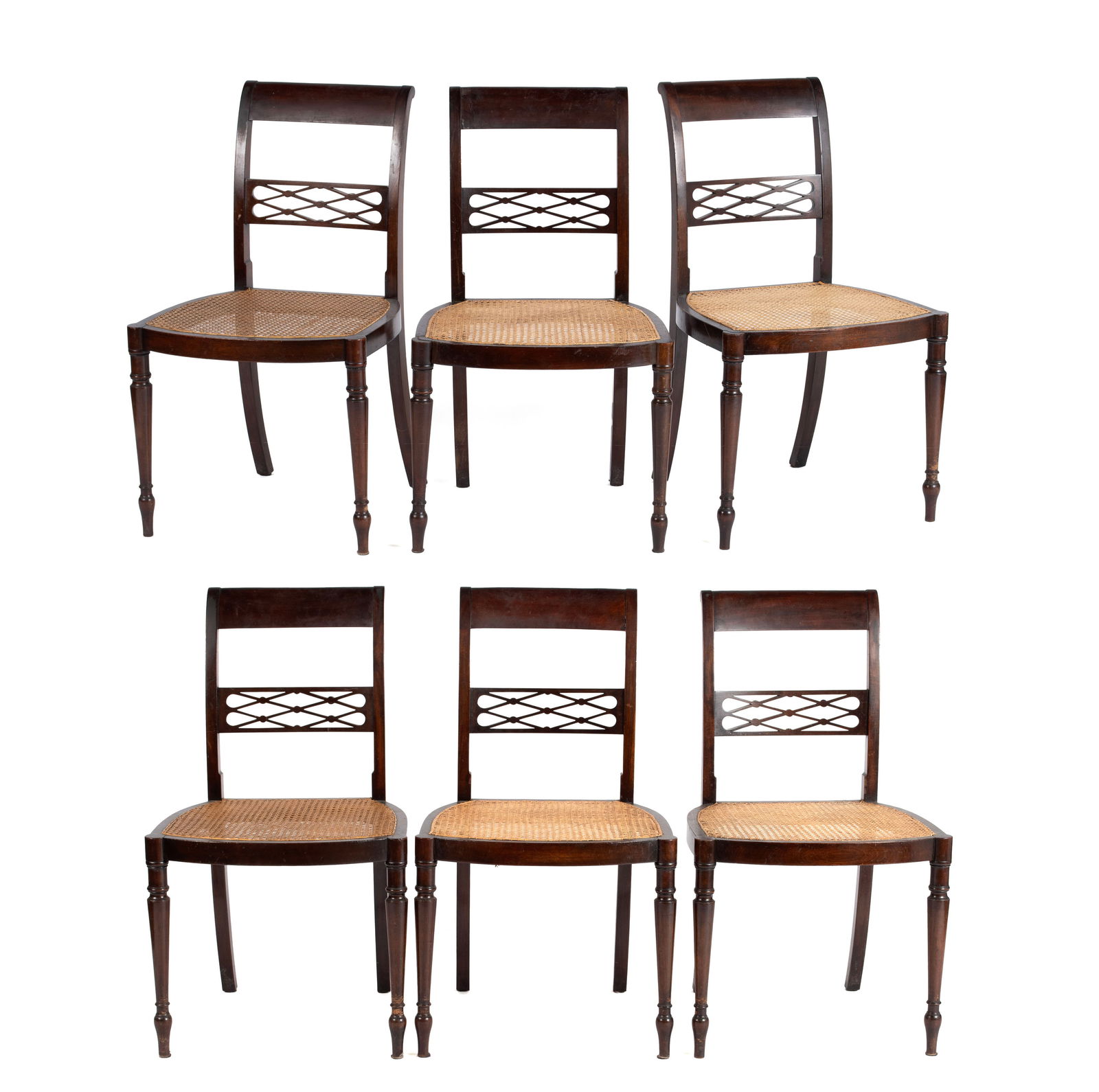 SET OF SIX REGENCY STYLE SIDE CHAIRS (1 of 9)