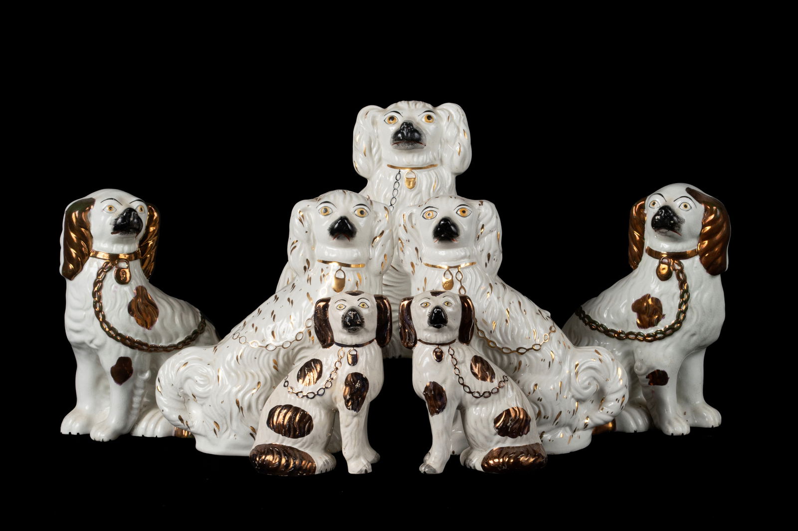 STAFFORDSHIRE PORCELAIN DOGS (1 of 13)