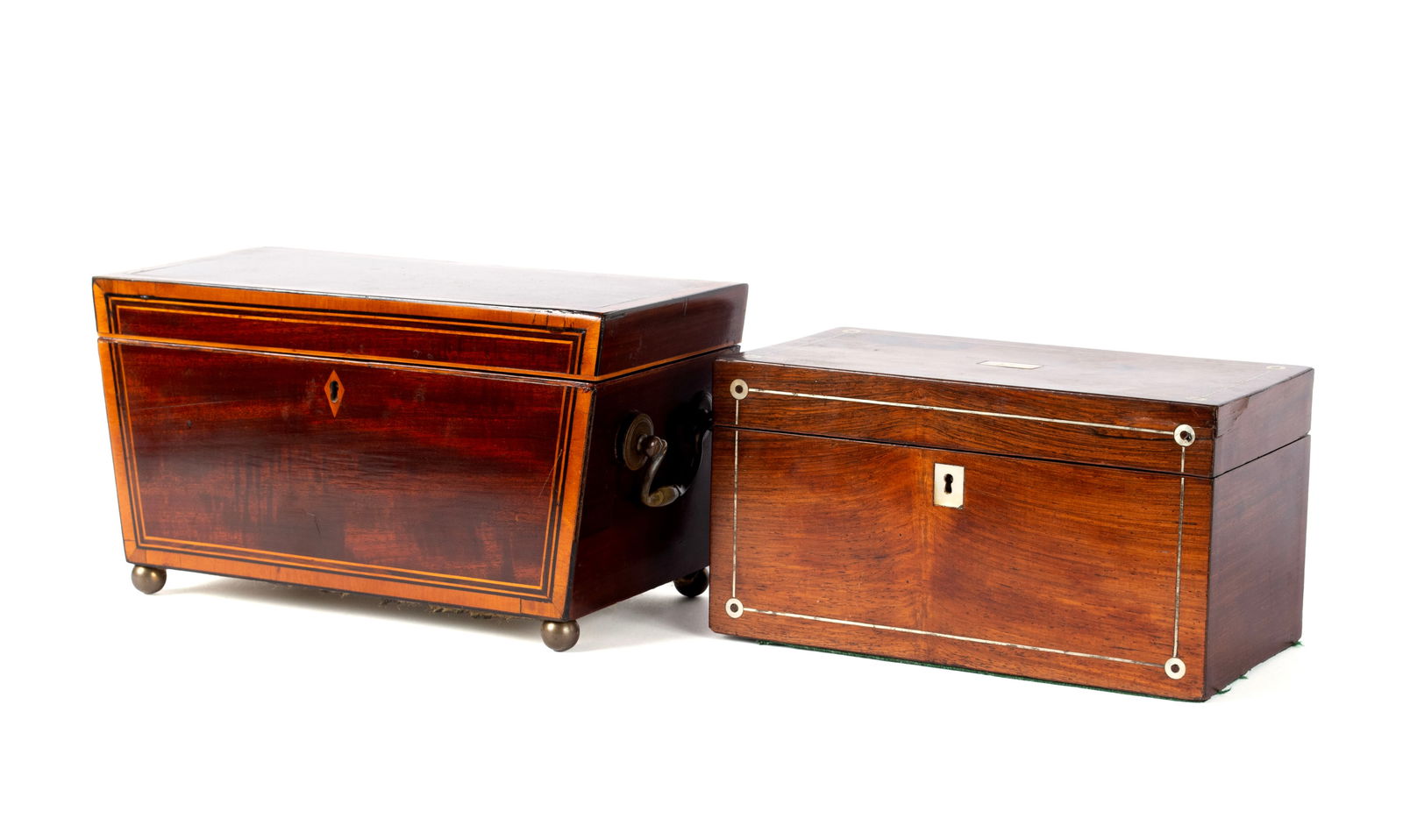TWO REGENCY TEA CADDIES (1 of 9)