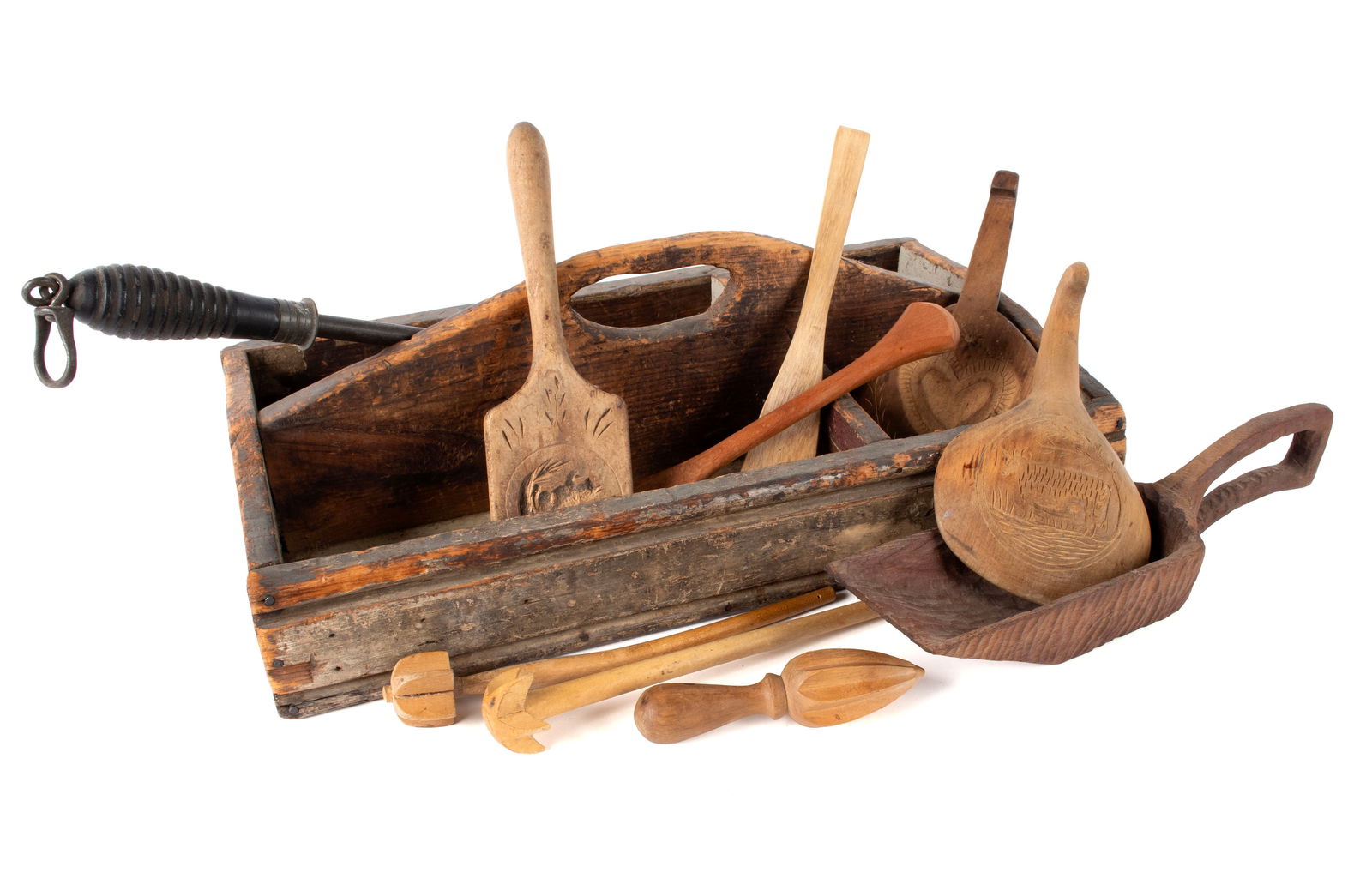TOOL TRAY WITH COLLECTION OF WOODEN UTENSILS (1 of 7)