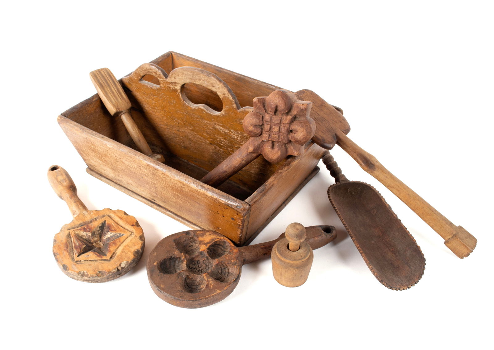 CUTLERY TRAY WITH COLLECTION OF WOODEN UTENSILS (1 of 6)