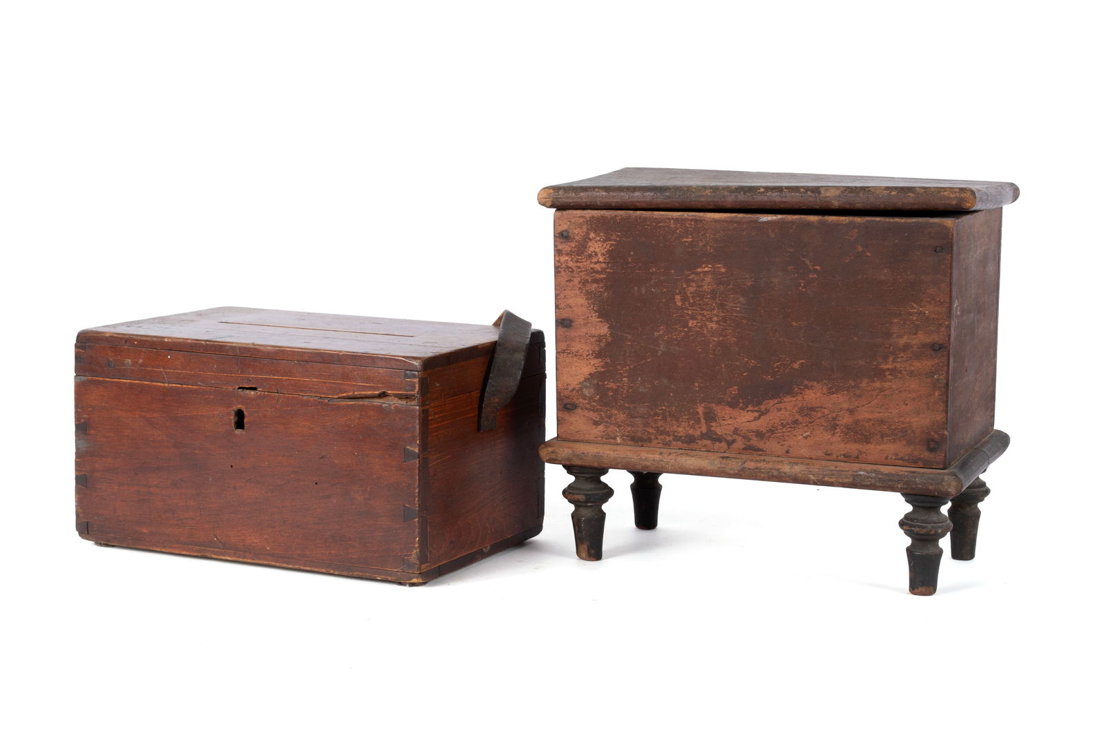 BALLOT BOX TOGETHER WITH A MINIATURE BLANKET CHEST (1 of 7)