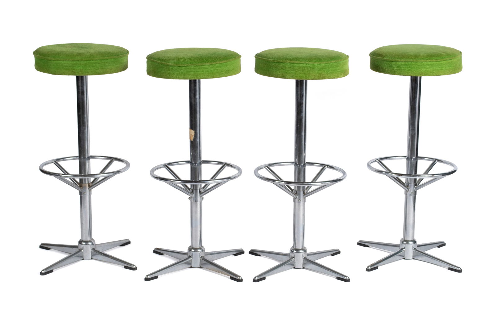 FOUR UPHOLSTERED BAR STOOLS (1 of 7)