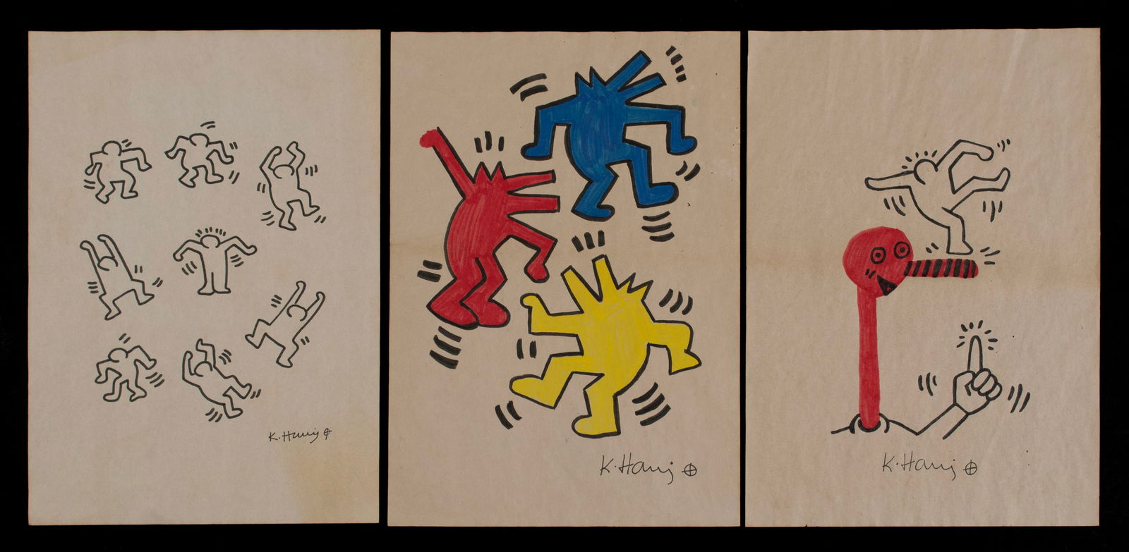 THREE KEITH HARING LITHOGRAPHS (1 of 14)