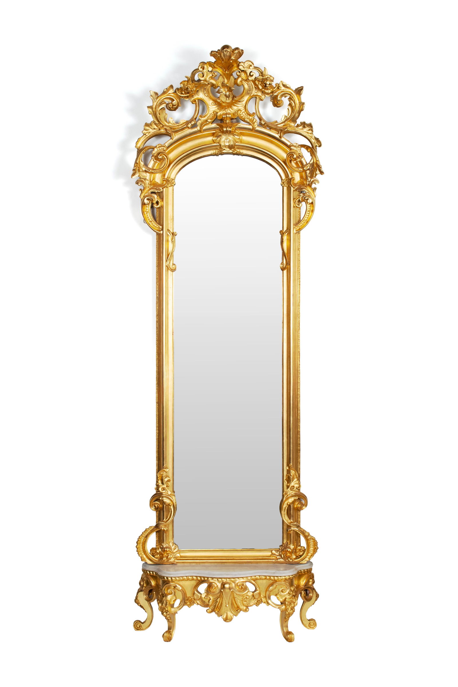 GILTWOOD PIER MIRROR ON STAND (1 of 8)
