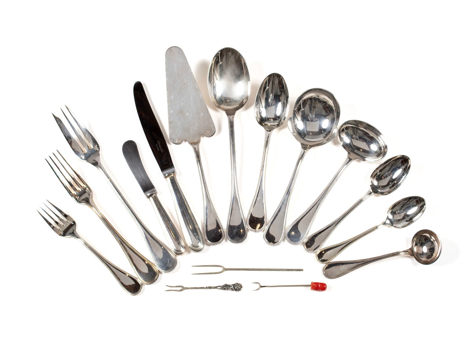 CHRISTOFLE SILVERPLATE FLATWARE SERVICE (1 of 10)