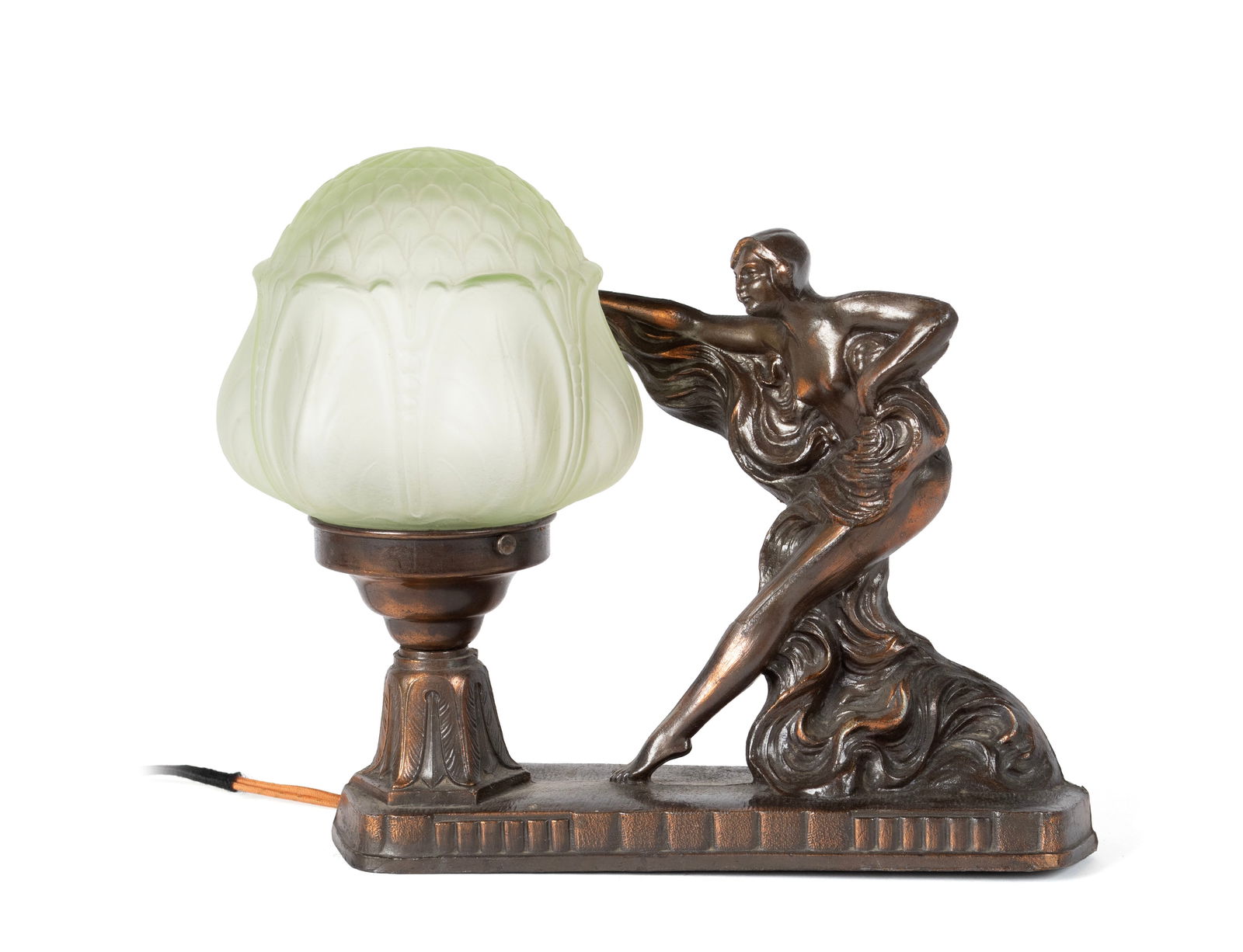 ART NOUVEAU FIGURAL BOUDOIR LAMP (1 of 12)