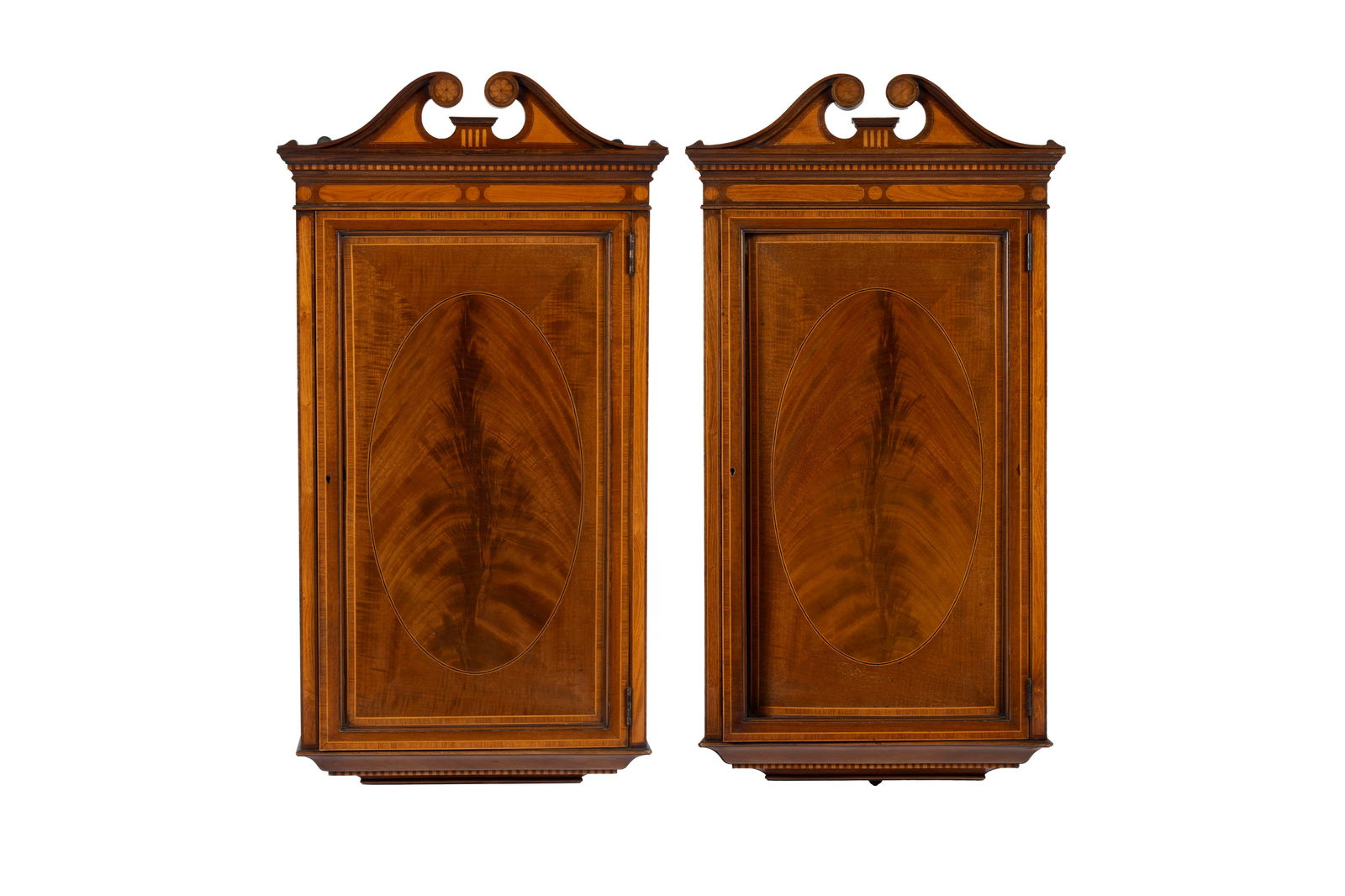 PAIR OF EDWARDIAN WALL CABINETS (1 of 16)