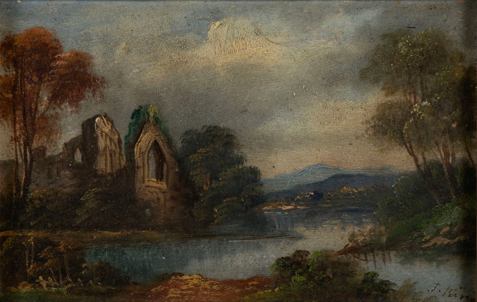 COUNTRY LANDSCAPE, SIGNED J KING (1 of 12)