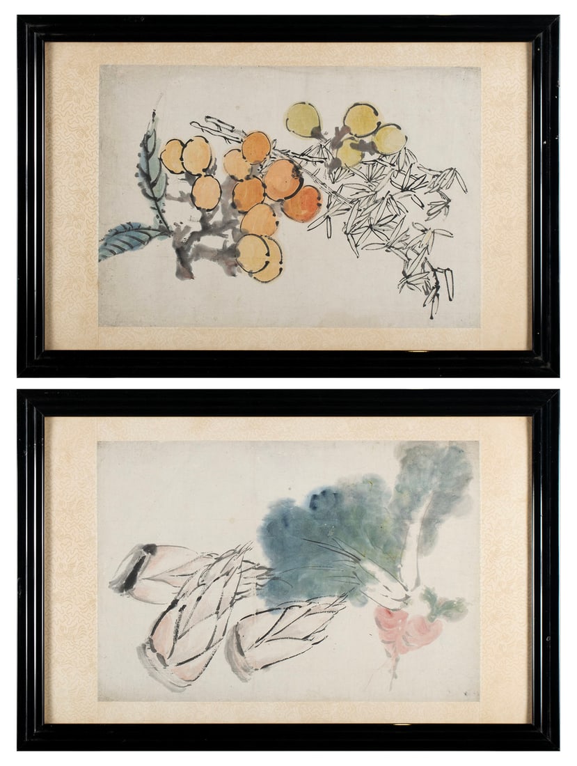 PAIR OF CHINESE WATERCOLORS (1 of 13)