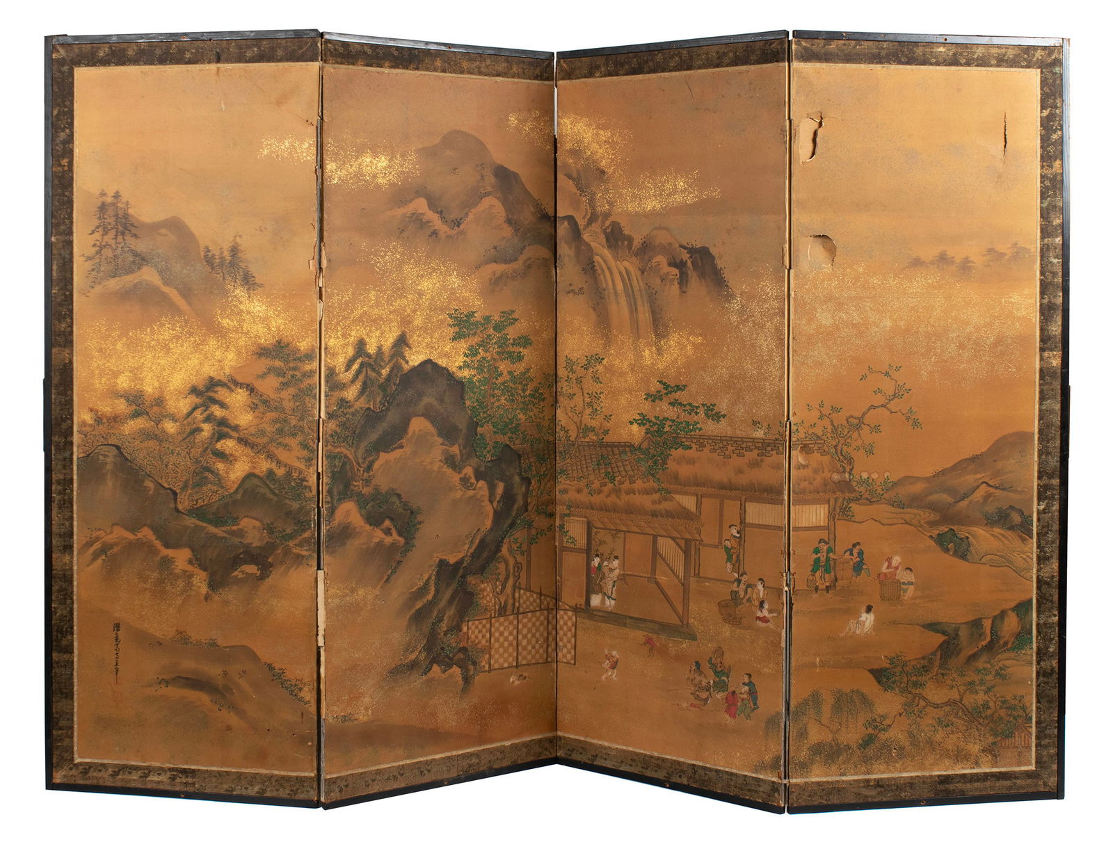FOUR PANEL JAPANESE ROOM SCREEN (1 of 14)