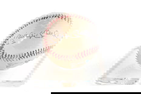MLB TRIPLE CROWN WINNERS TED WILLIAMS, MICKEY MANTLE AND FRANK ROBINSON AUTOGRAPHED BASEBALL: MLB TRIPLE CROWN WINNERS TED WILLIAMS, MICKEY MANTLE AND FRANK ROBINSON AUTOGRAPHED BASEBALL Rawlings Official Bobby Brown American League Baseball. Certified Authentic by Bang the Gavel, Inc.