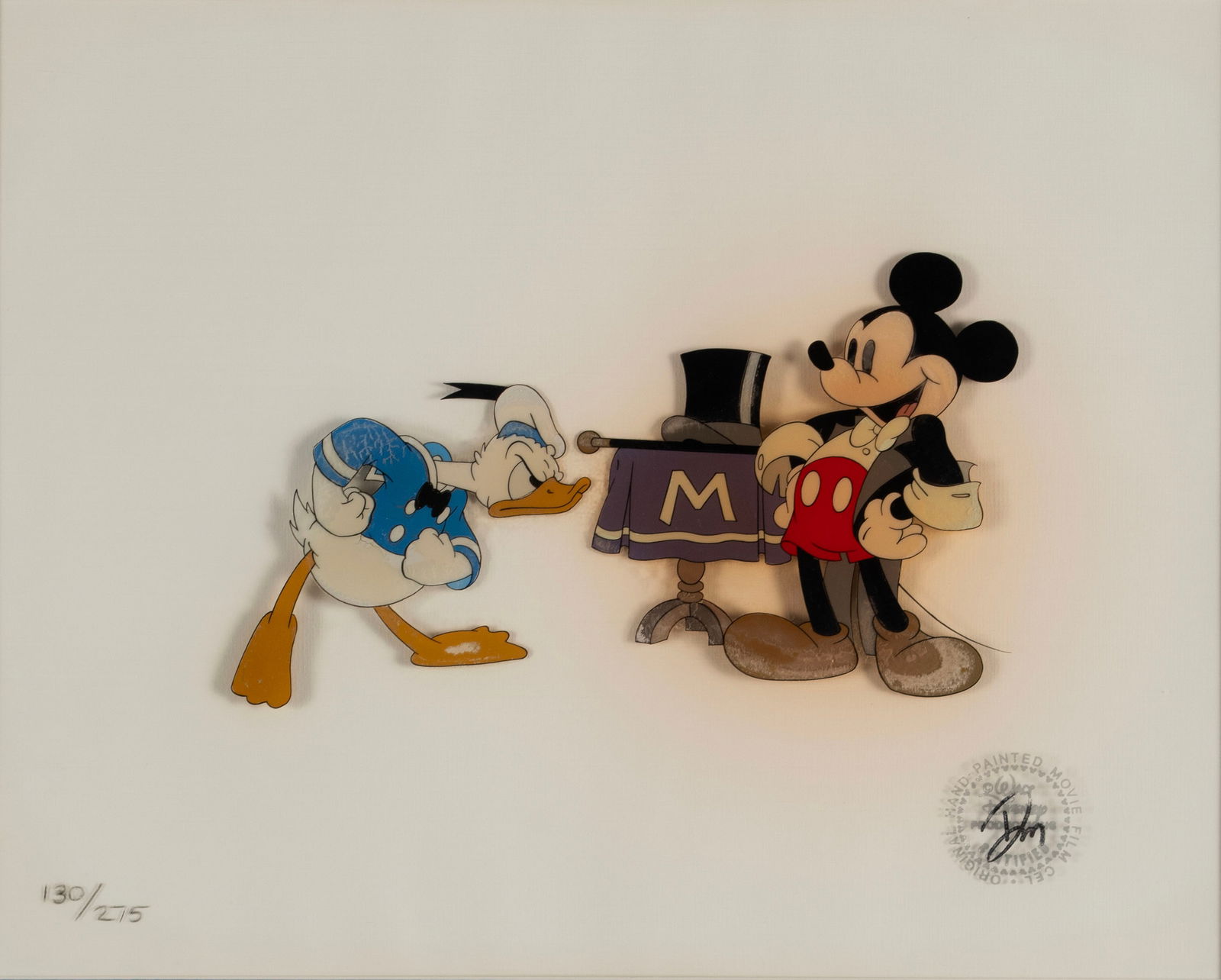 WALT DISNEY HAND PAINTED ANIMATION CEL OF MICKEY MOUSE AND DONALD DUCK (1 of 8)