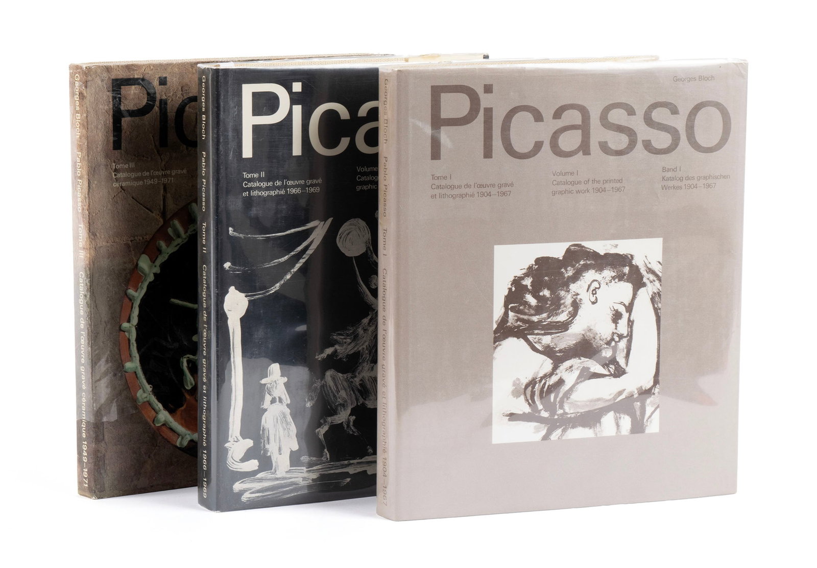 'PICASSO', THREE VOLUMES BY GEORGES BLOCH: 'PICASSO', THREE VOLUMES BY GEORGES BLOCH Volume I: Catalogue of the printed graphic work, 1904-1967 Volume II: Catalogue of the printed graphic work, 1966-1969 Volume III: Catalogue of the printed ce