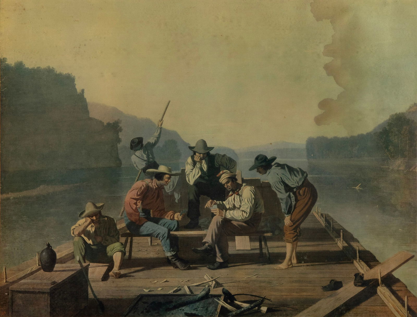 RAFTSMEN PLAYING CARDS AFTER GEORGE CALEB BINGHAM (1 of 12)