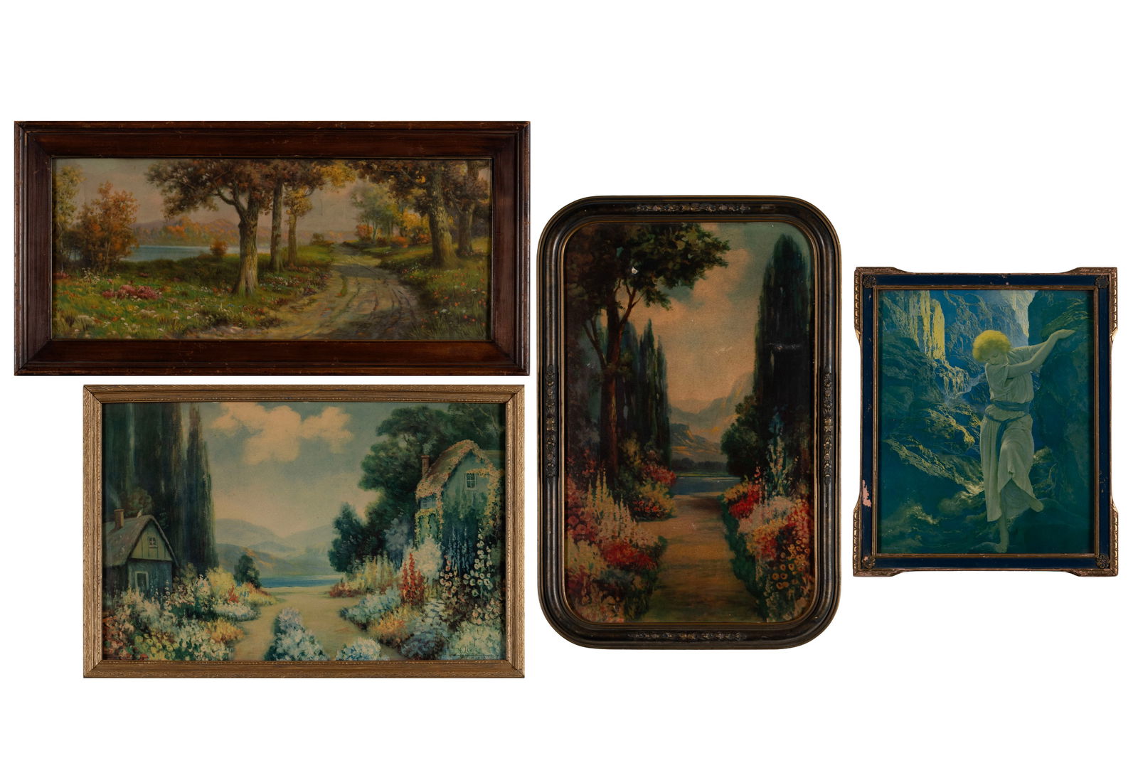 THREE WORKS BY R. ATKINSON FOX & ONE WORK BY MAXFIELD PARRISH (1 of 14)