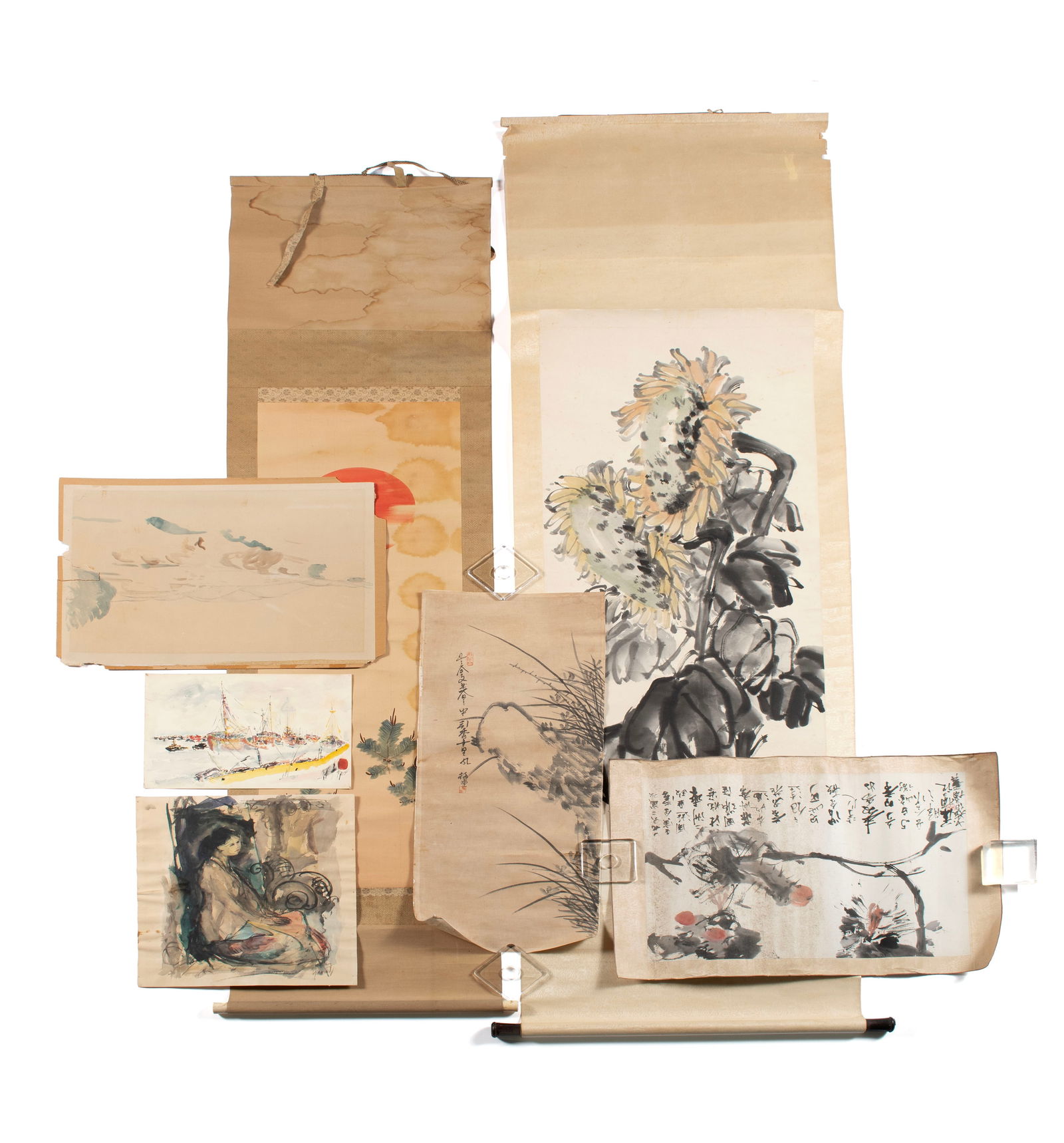 SEVEN ASSORTED ART WORKS ON PAPER (1 of 11)