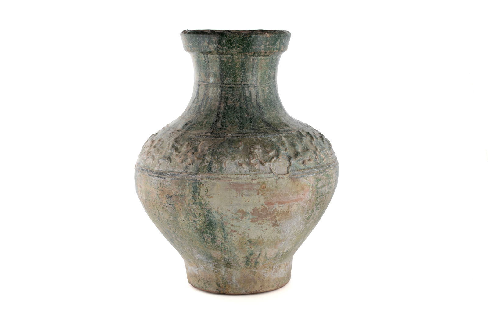 CHINESE GLAZED EARTHENWARE TOMB JAR (1 of 4)
