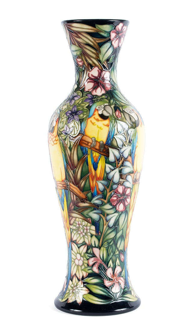 SIAN LEEPER FOR MOORCROFT 'ARARAUNA' VASE (1 of 11)