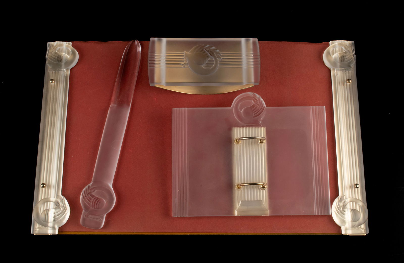 LALIQUE 'JOSEPHINE' DESK SET (1 of 11)