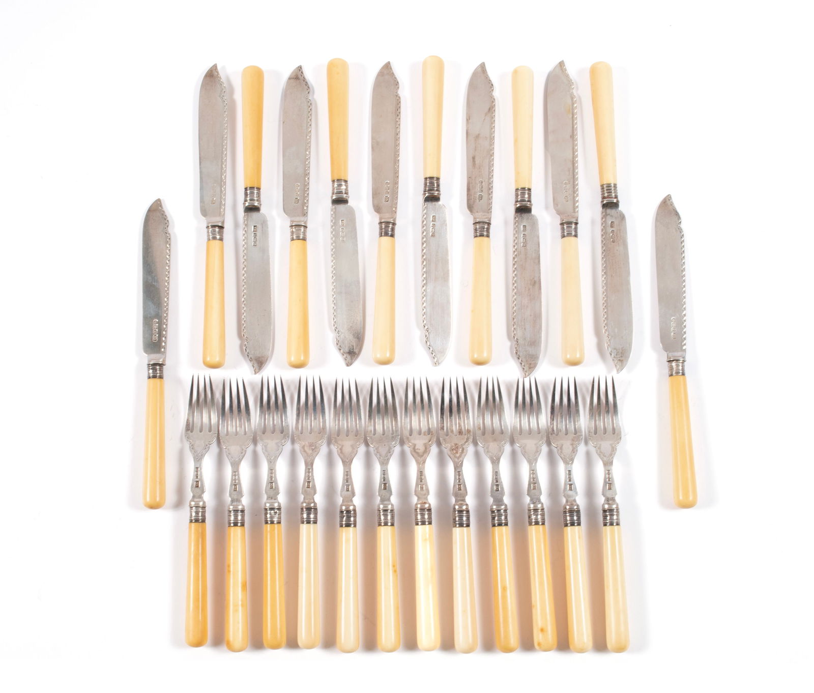 VICTORIAN STERLING SILVER FISH SERVICE BY ATKINS BROS (1 of 4)