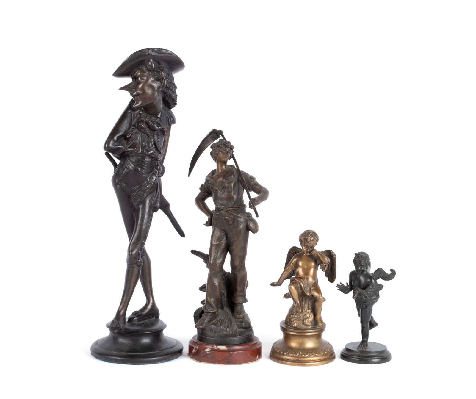 FOUR BRONZE SCULPTURES (1 of 8)