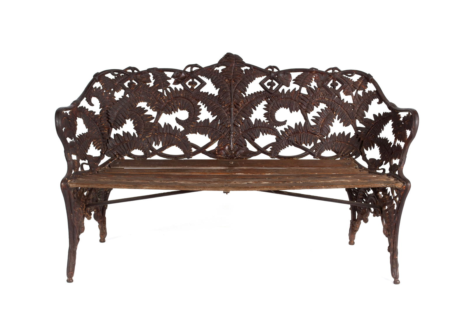 FERN AND BLACKBERRY CAST IRON GARDEN BENCH (1 of 8)