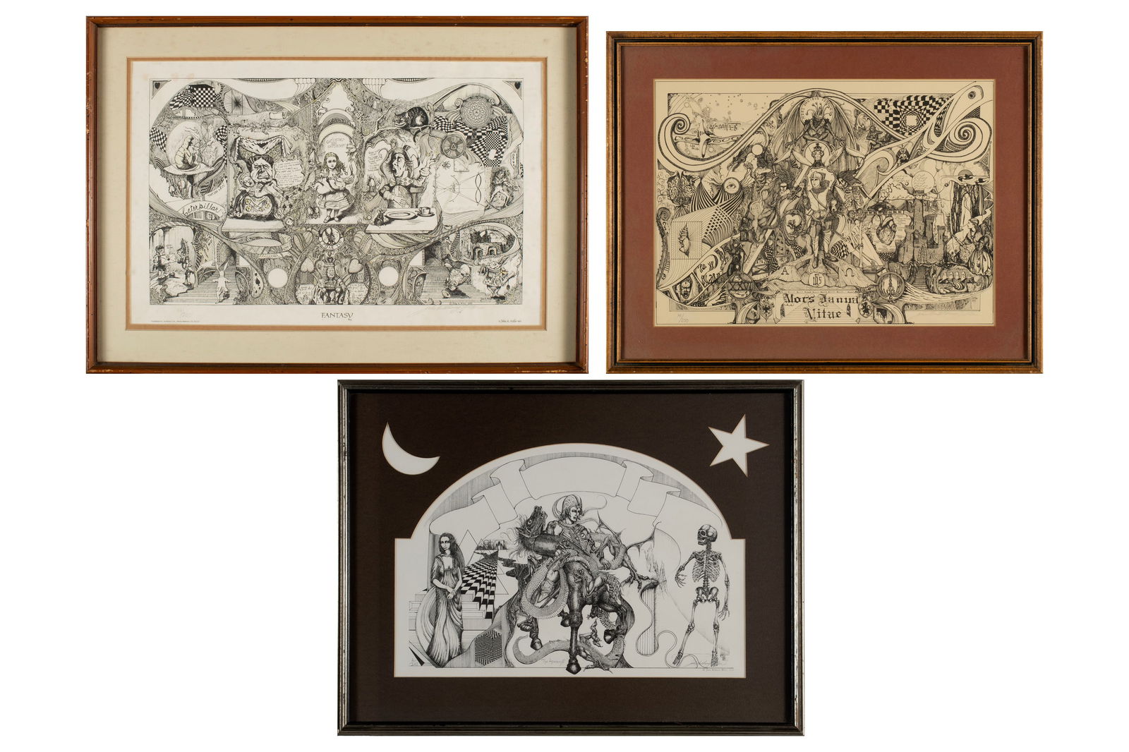 THREE JOHN A MILLER LITHOGRAPHS (1 of 20)