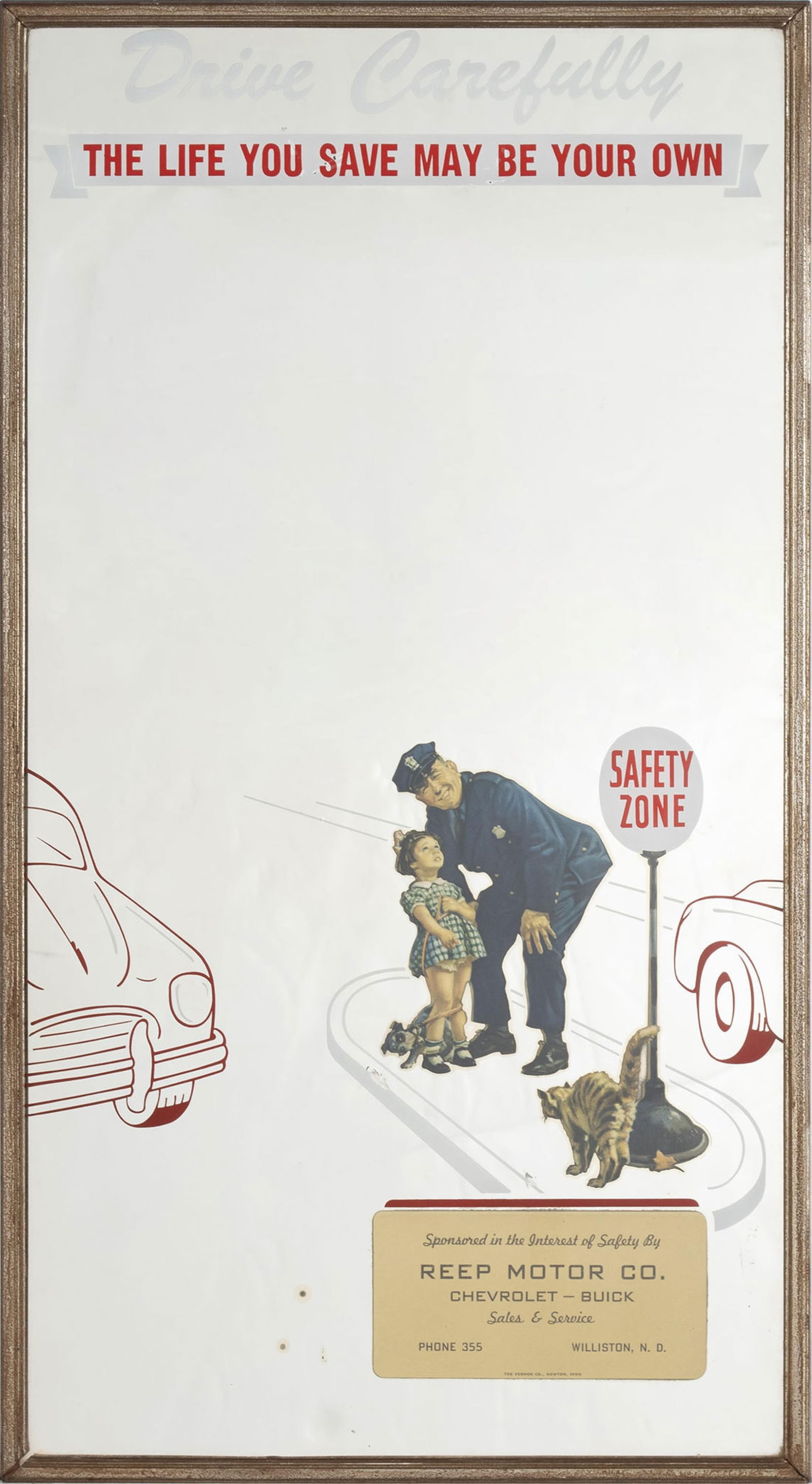 DRIVE CAREFULLY AUTOMOBILIA ADVERTISING MIRROR (1 of 5)