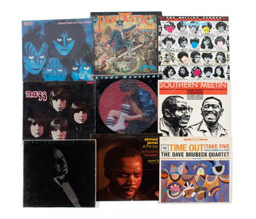COLLECTION OF NINE LP ALBUMS: COLLECTION OF NINE LP ALBUMSIncludes Elton John's "Captain Fantastic and The Brown Dirt", Rolling Stone's "Some Girls", Frank Sinatra's "Trilogy - Past - Present - Future", Brubeck Quartet's "Time Out
