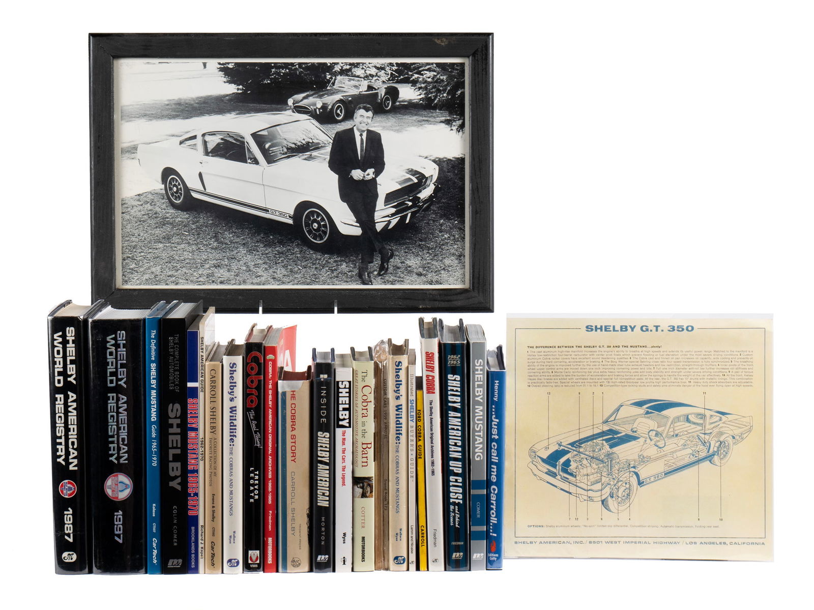 COLLECTION OF BOOKS AND EPHEMERA RELATING TO CARROLL SHELBY (1 of 5)