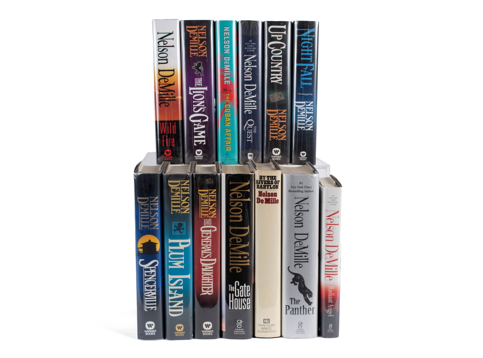 COLLECTION OF NELSON DE MILLE NOVELS: COLLECTION OF NELSON DE MILLE NOVELS Thirteen (13) hardcover signed books. Titles include: Radiant Angel, The Panther, Spencerville, Plum Island, The General's Daughter, The Gate House, By The Riv