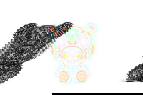 RICK WOLFRYD (AKA CHROMA) (AMERICAN, B. 1953): Rick Wolfryd (aka Chroma)American, b. 1953Care BearColored glass beaded resinSigned, titled, dated 2025 and marked "AP" on underside. Huichol style bead work.10 1/2 x 9 in. (26.7 x 22.9 cm.)