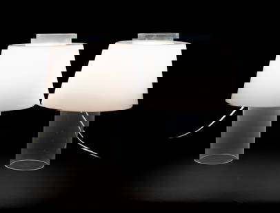 PAIR OF YKI NUMMI 'MODERN ART' TABLE LAMPS: PAIR OF YKI NUMMI 'MODERN ART' TABLE LAMPSFinland, deigned 1955, 1960-1980. Acrylic table lamps model 44-405.15 3/4 x 11 1/2 in. (40 x 29.2 cm.) Provenance: From the Florida residence of Mr. & Mrs. Th